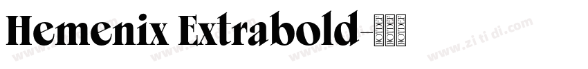 Hemenix Extrabold字体转换